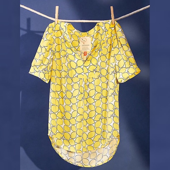 Anthropologie Tops - ANTHROPOLOGIE Limited Edition 3 of 52 Conversations Lemon Print Blouse